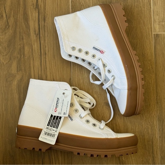 NWT SUPERGA 2341 Alpina White Gum High Top Sneakers - Picture 4 of 8